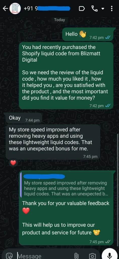 Customer review 4 of the liquid codes library