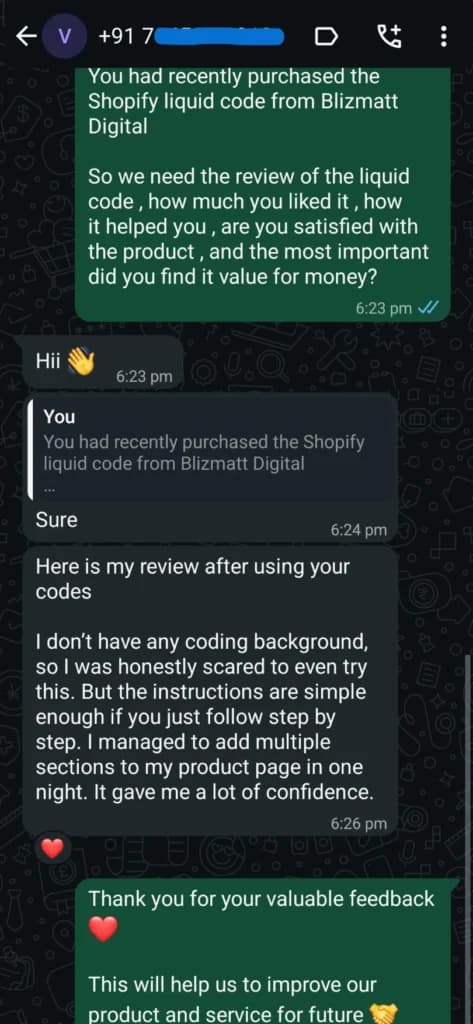 Customer review 8 of the liquid codes library